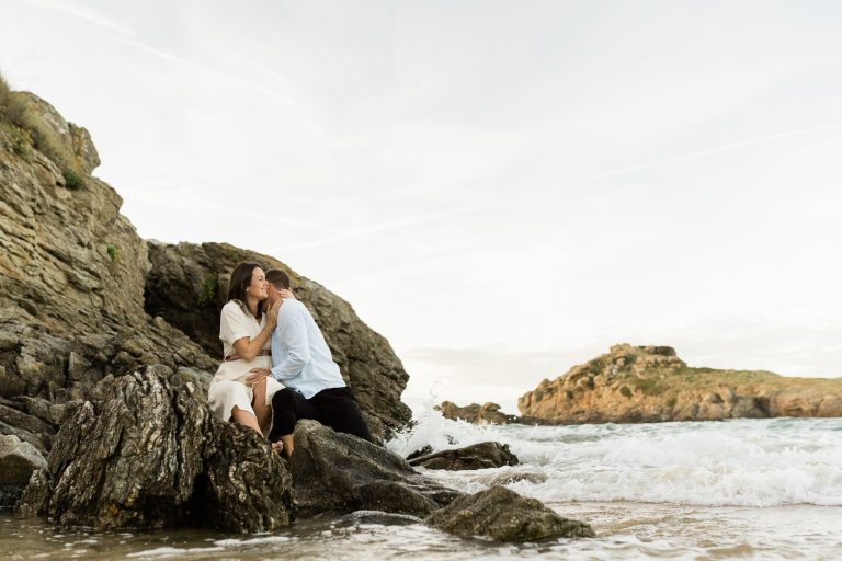 shooting photo grossesse à la plage