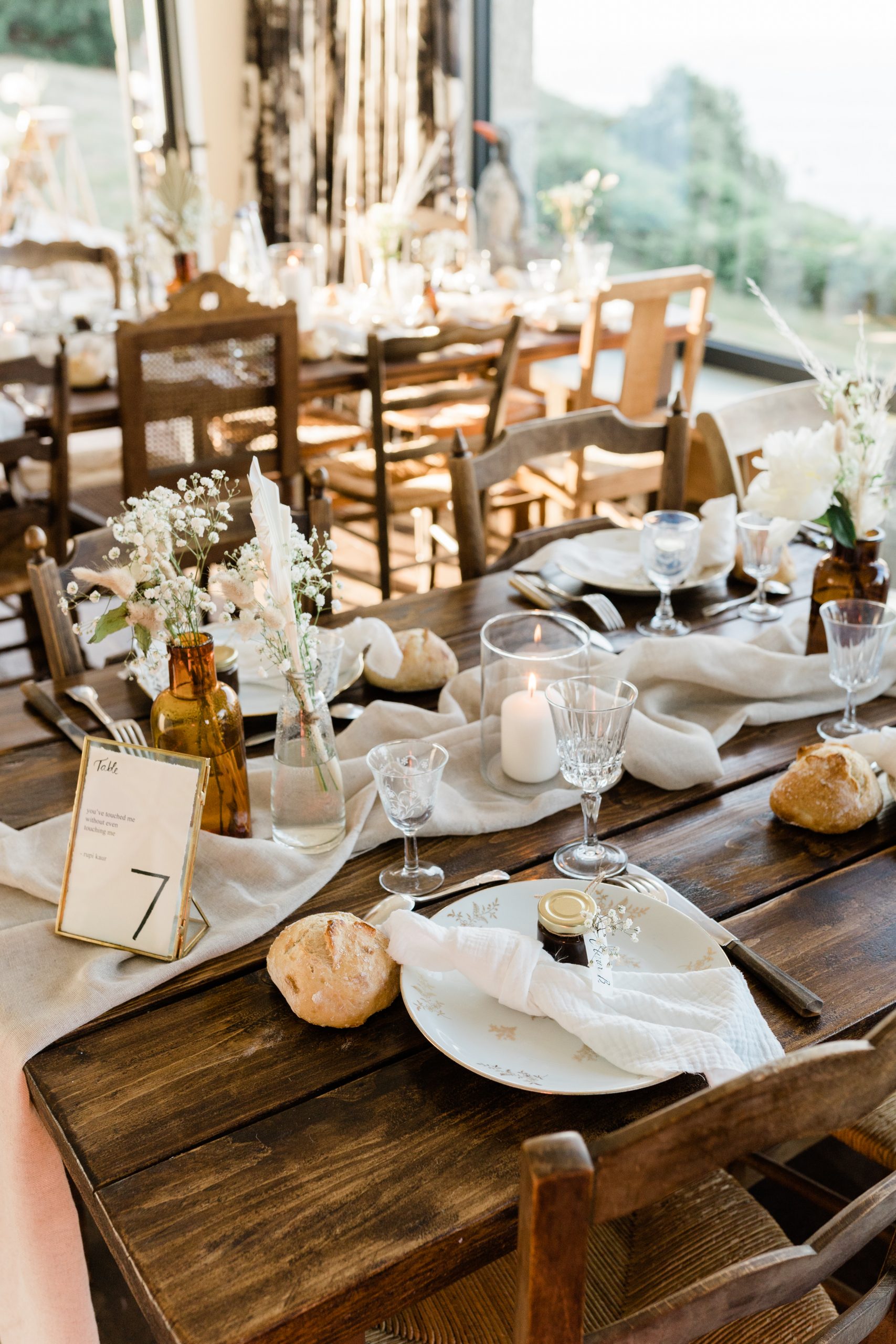décoration de table par la Tablerie, mariage en bord de mer à Dinard